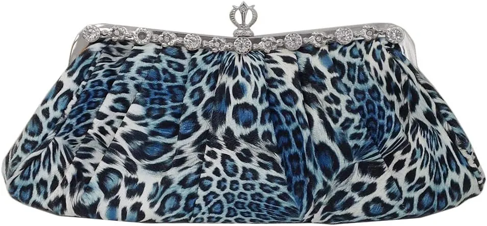 JNB Synthetic Leopard Print Clutch