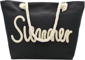 JNF Beach Bags for Women Summer Large Beach Tote Bags Hand Bag Shoulder bag Tote bag with Zipper