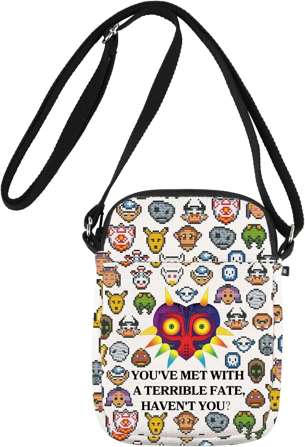 JNIAP Video Game Mask Crossbody Bag Video Gamer Gift You've Met With a Terrible Fate Haven't You Gifts