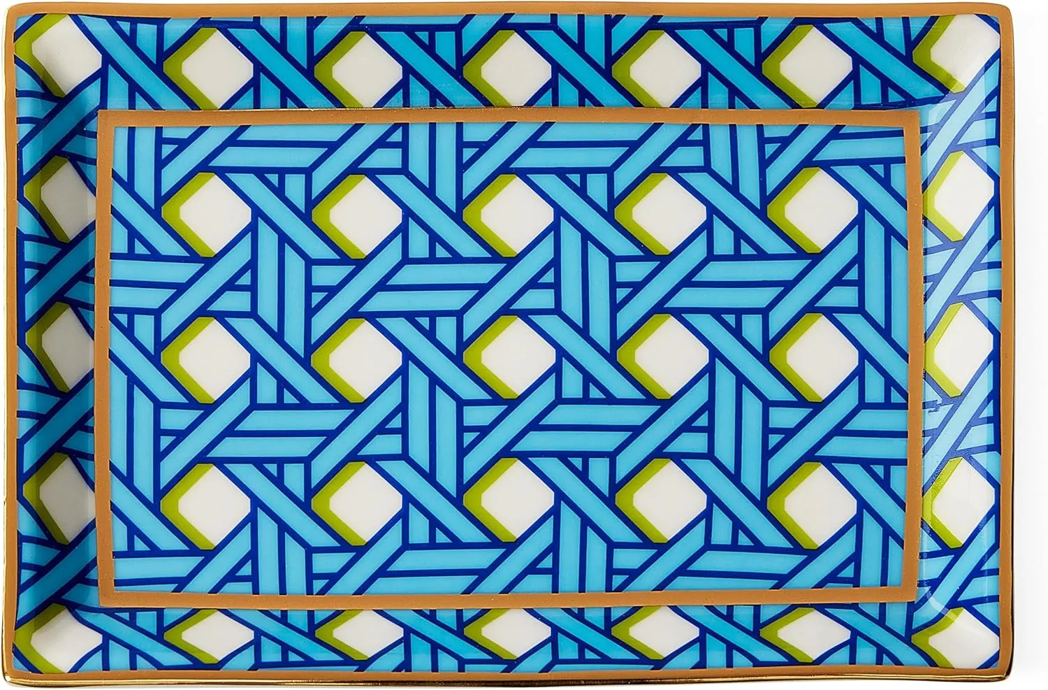 Jonathan Adler Basketweave Rectangle Tray