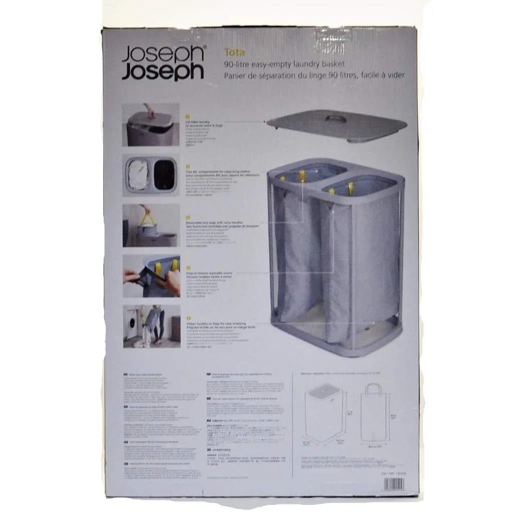 Joseph Joseph Tota 90 L Laundry Basket Gray