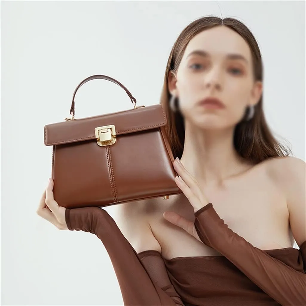 JSEIAJB Horseshoe Buckle Work Commuting Leather Bag Texture Tote Sigle Shoulder Crossbody Bag Bag