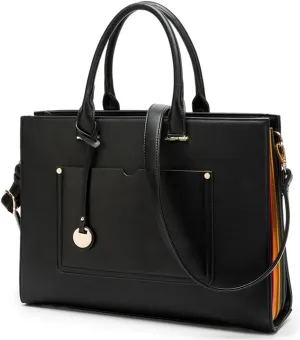 JSEIAJB Women Briefcase Shoulder Bag Ladies Leather Laptop Bag Large Capacity Bag Female
