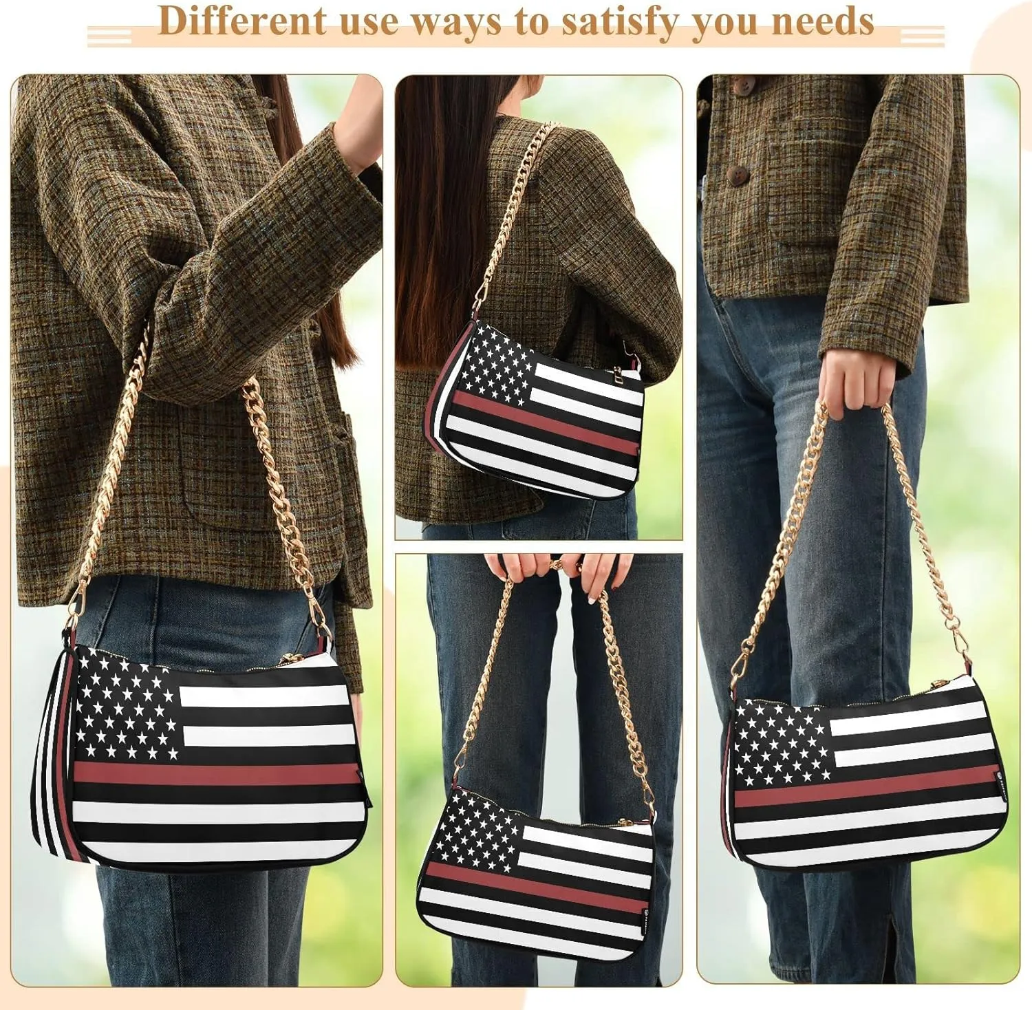 JSTEL Shoulder Bag Purse for Women,Polyester Small Crossbody Bags Purse Wallet Shoulder Bag