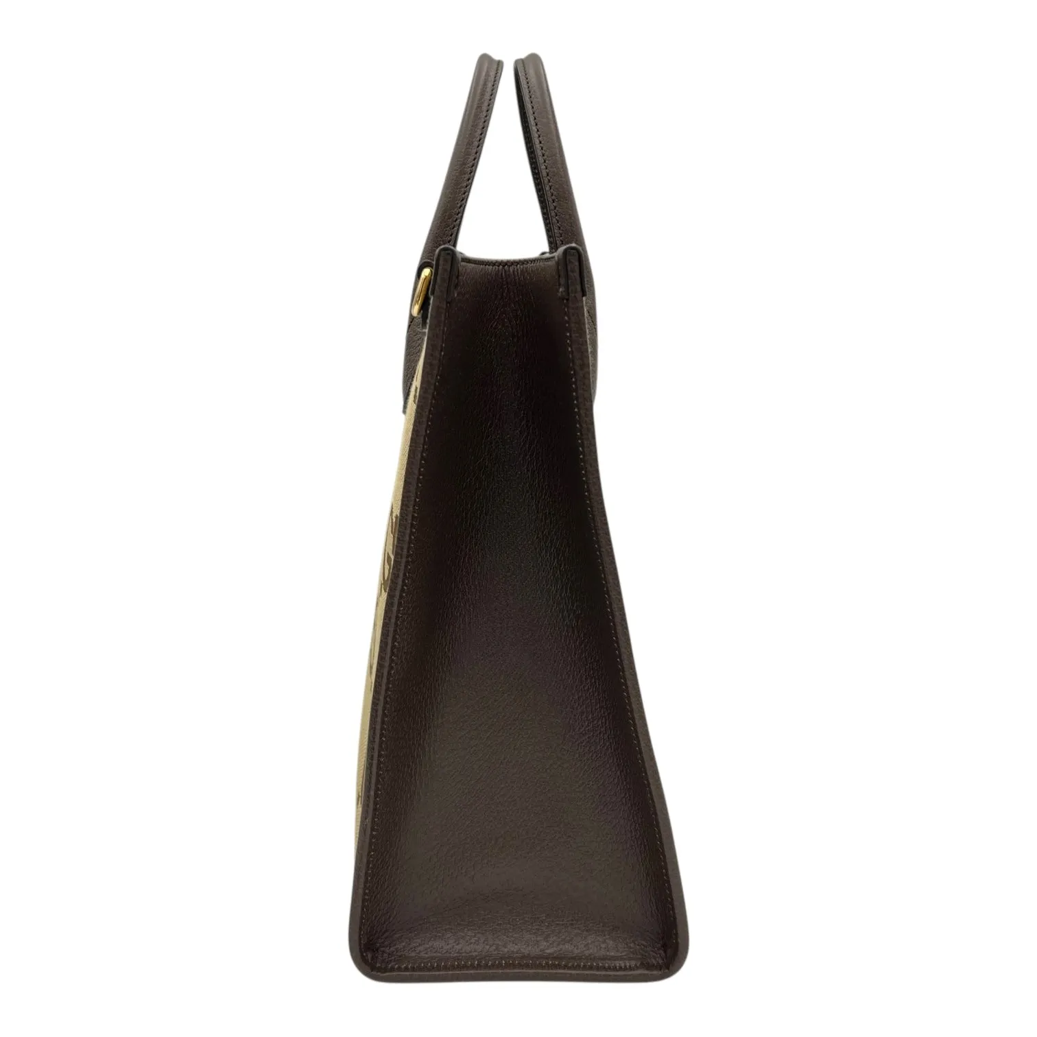 Jumbo GG Tote Bag Brown in Canvas, Gold hardware