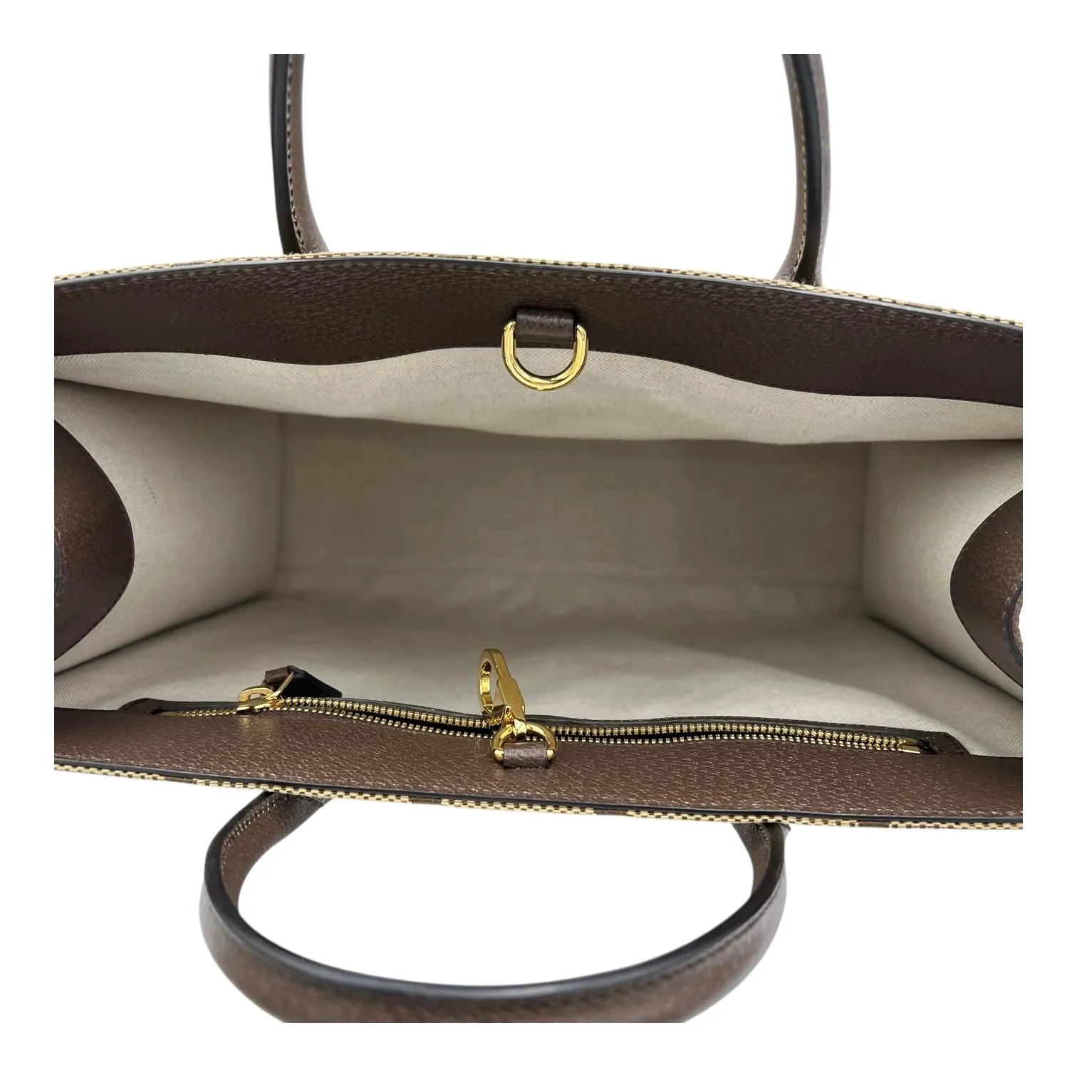 Jumbo GG Tote Bag Brown in Canvas, Gold hardware