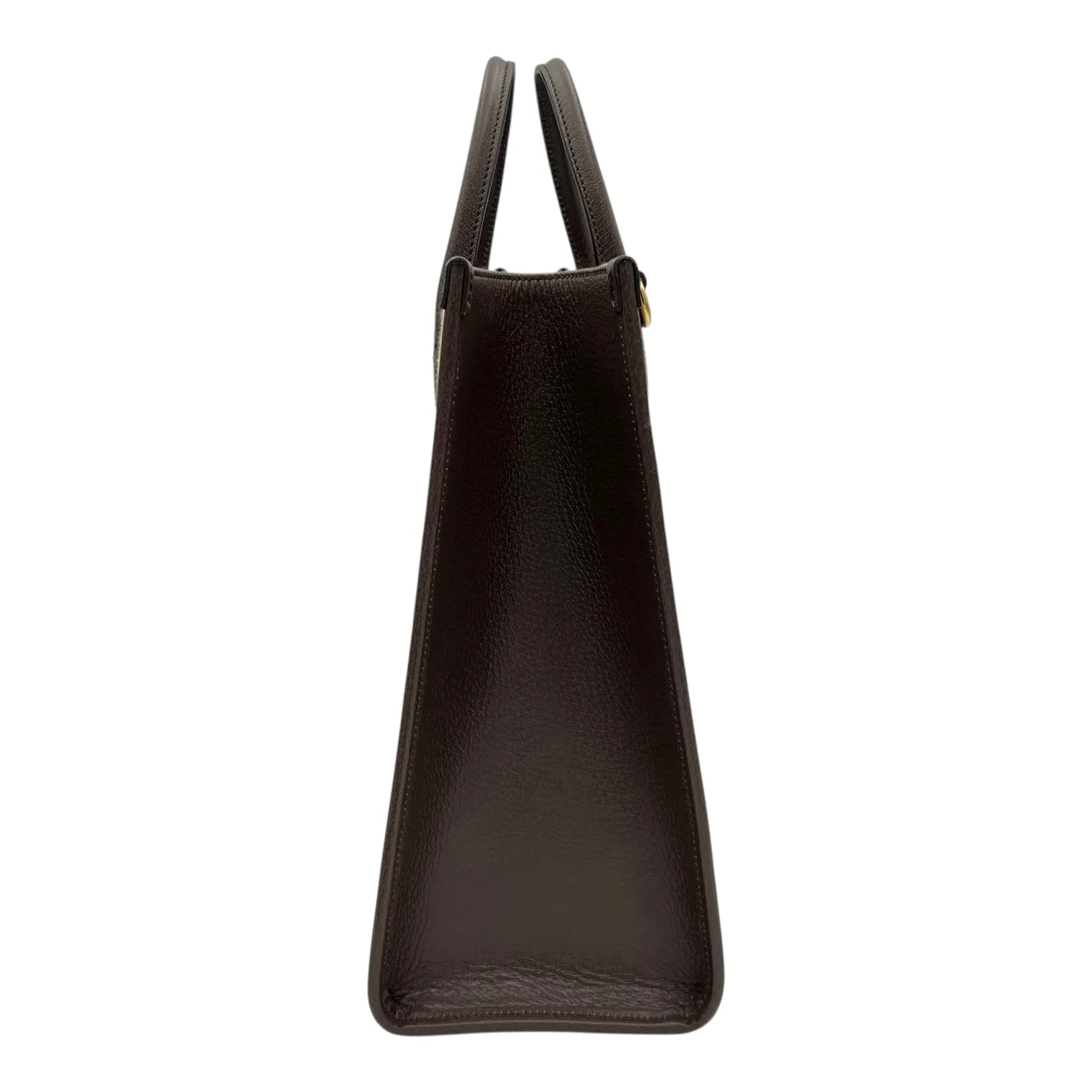 Jumbo GG Tote Bag Brown in Canvas, Gold hardware