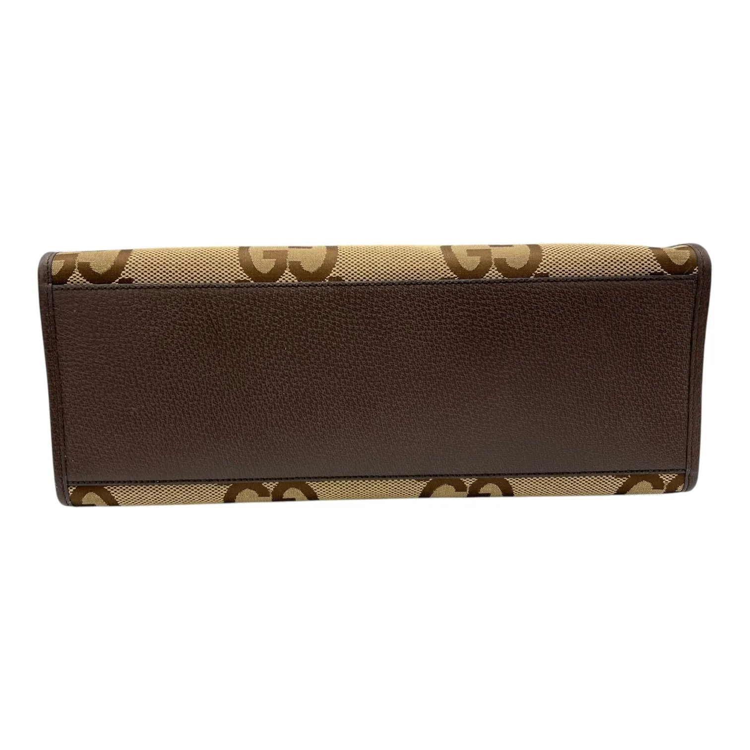 Jumbo GG Tote Bag Brown in Canvas, Gold hardware