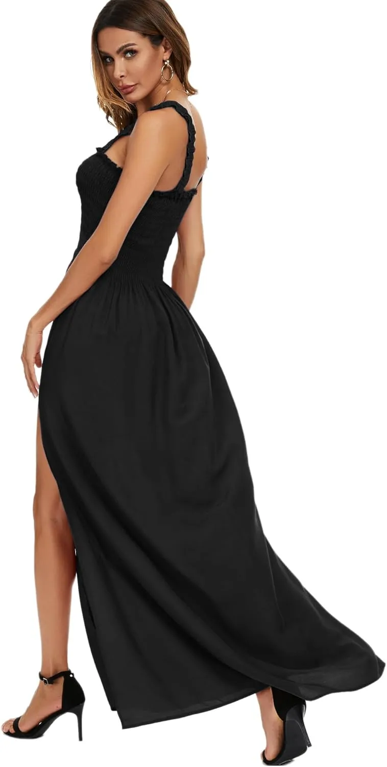 Just Quella Maxi Dresses for Women Summer Strapless Boho Beach Long Dress