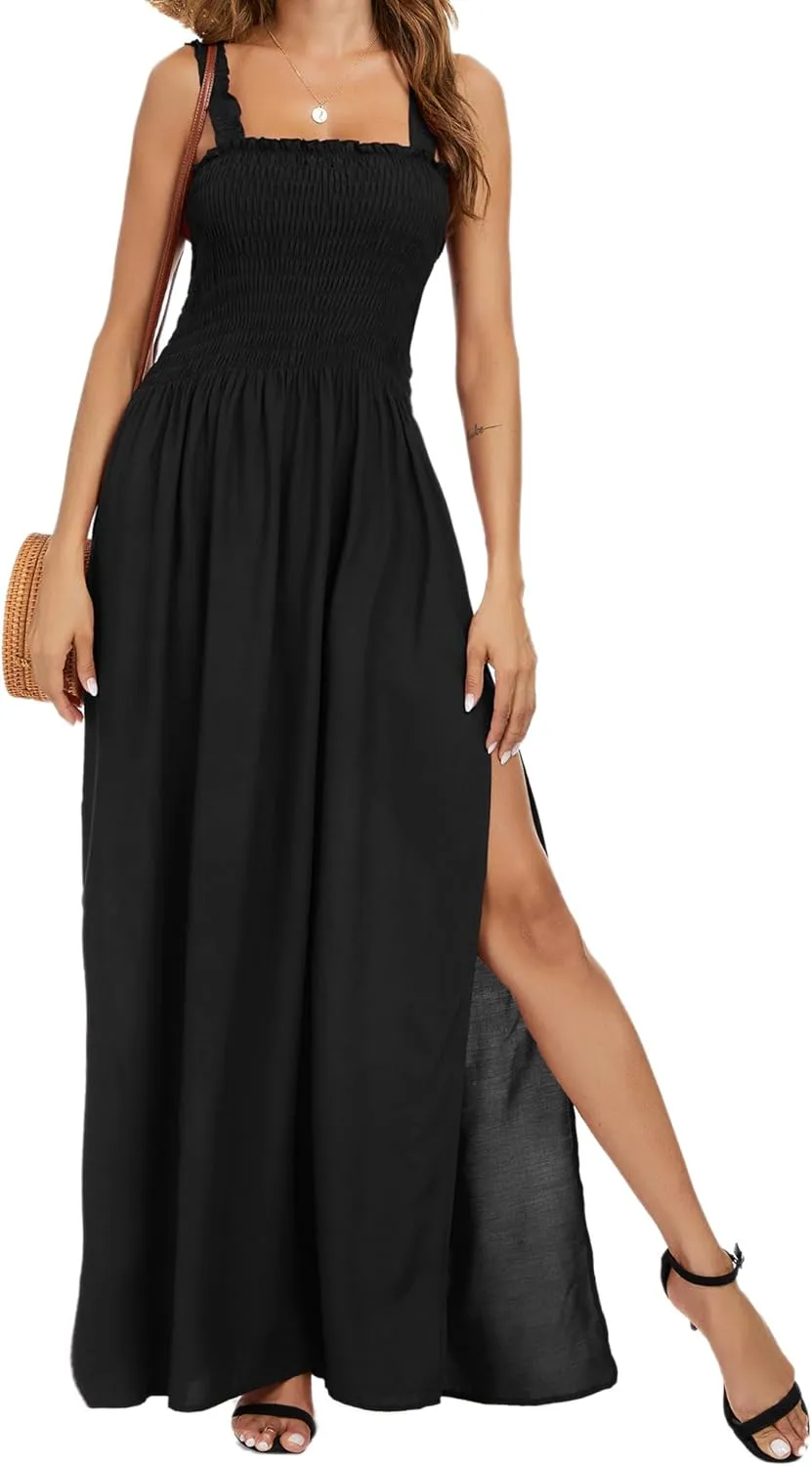 Just Quella Maxi Dresses for Women Summer Strapless Boho Beach Long Dress