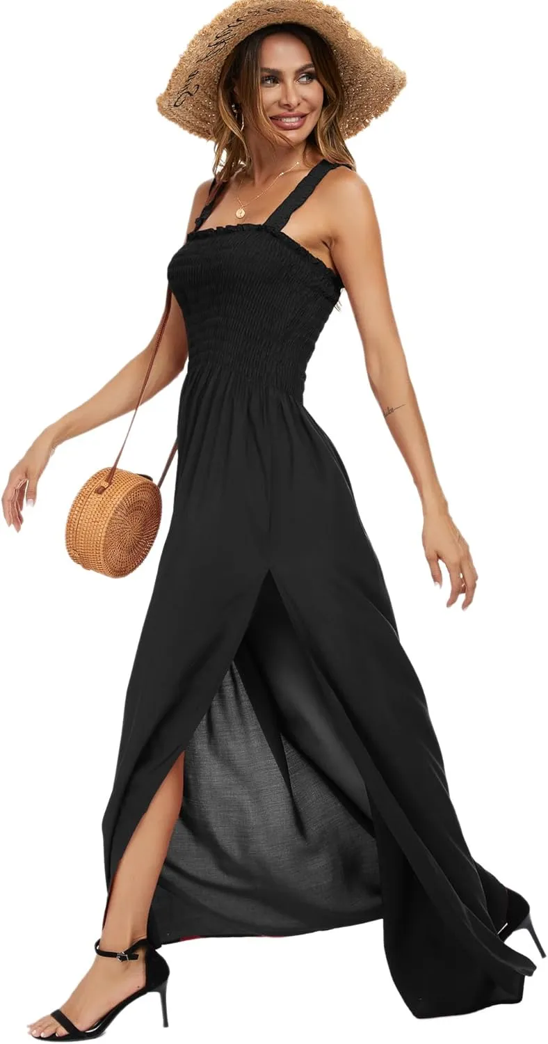 Just Quella Maxi Dresses for Women Summer Strapless Boho Beach Long Dress