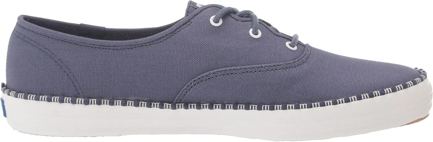 Keds Womens Champion Wave Metallic Lace Up Sneakers Shoes Casual - Silver