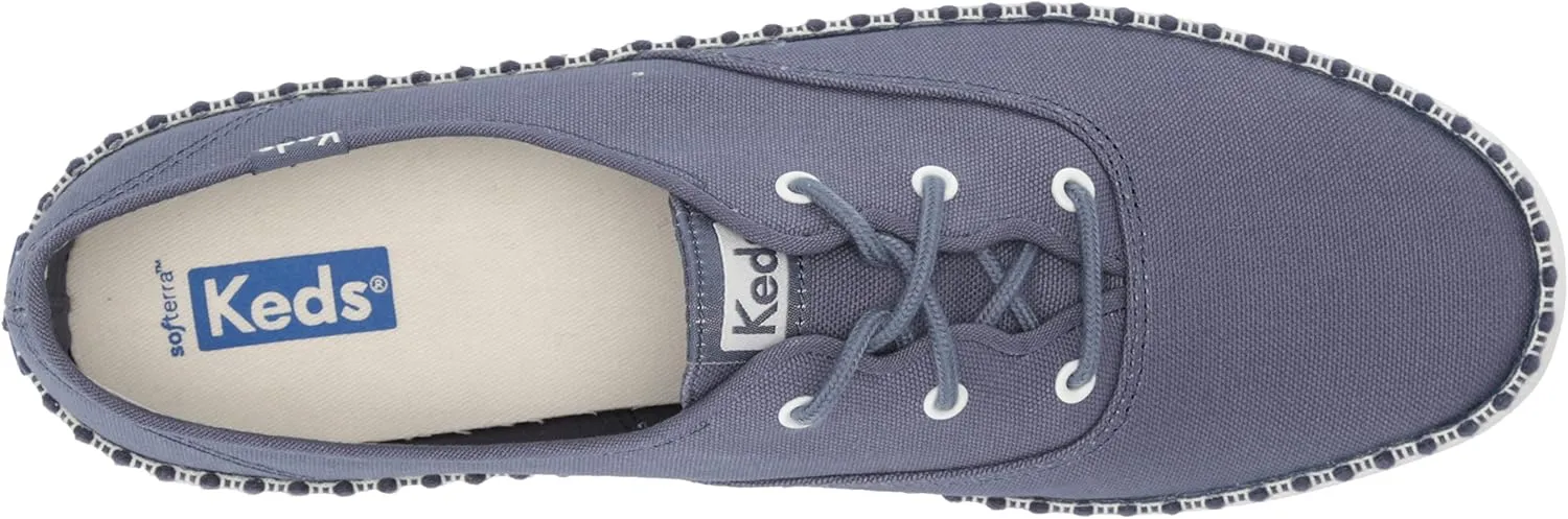 Keds Womens Champion Wave Metallic Lace Up Sneakers Shoes Casual - Silver