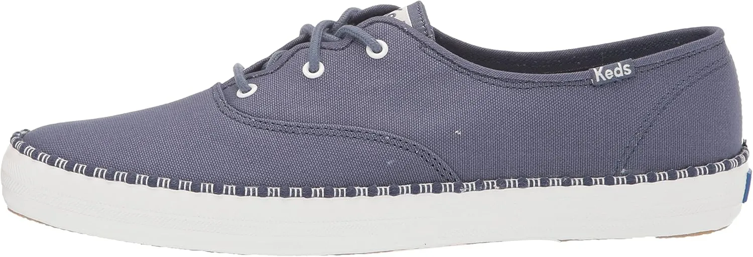 Keds Womens Champion Wave Metallic Lace Up Sneakers Shoes Casual - Silver