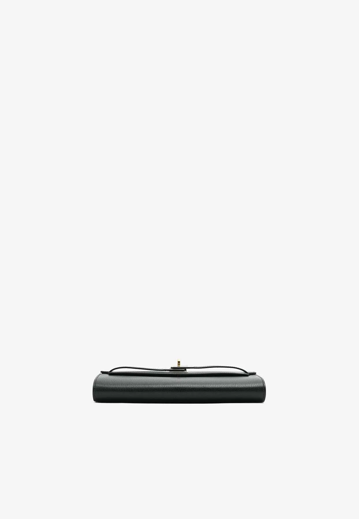 Kelly To Go Wallet in Black Chamkila Leather in Electrum Hardware