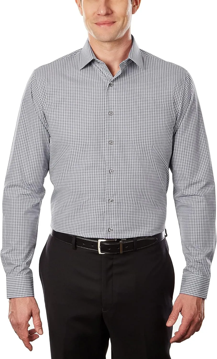 Kenneth Cole Men's Dress Shirt Slim Fit Checks and Stripes (Patterned)
