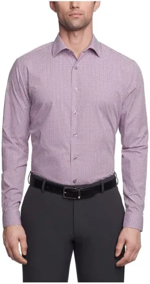 Kenneth Cole Men's Dress Shirt Slim Fit Checks and Stripes (Patterned)