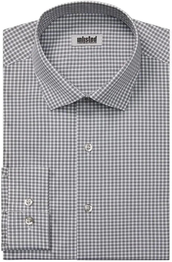 Kenneth Cole Men's Dress Shirt Slim Fit Checks and Stripes (Patterned)