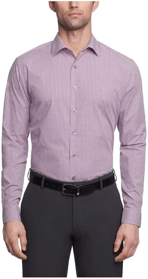 Kenneth Cole Men's Dress Shirt Slim Fit Checks and Stripes (Patterned)