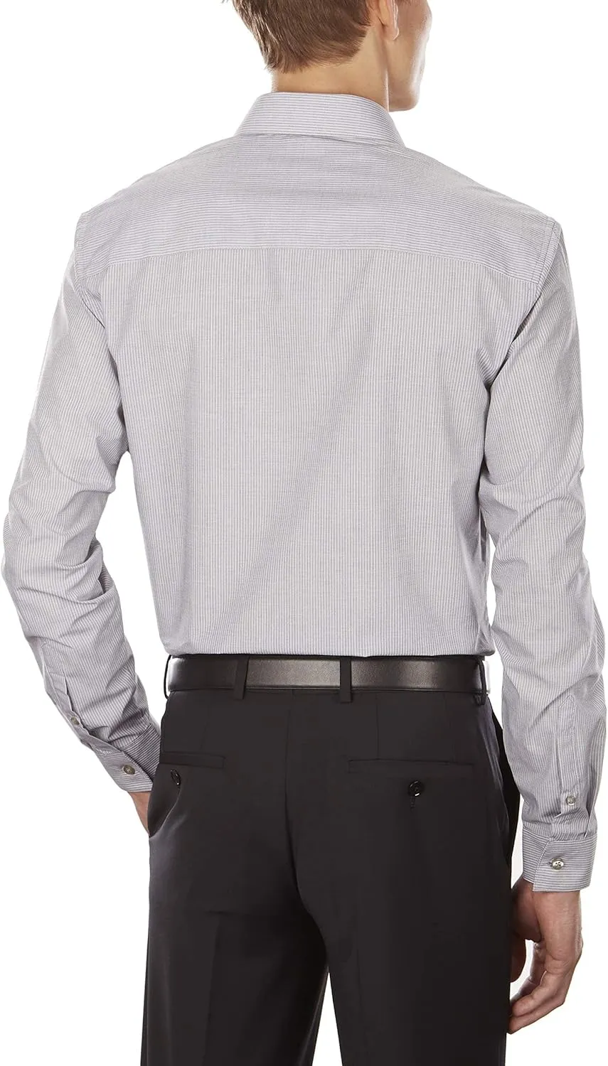 Kenneth Cole Men's Dress Shirt Slim Fit Checks and Stripes (Patterned)