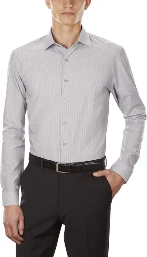 Kenneth Cole Men's Dress Shirt Slim Fit Checks and Stripes (Patterned)