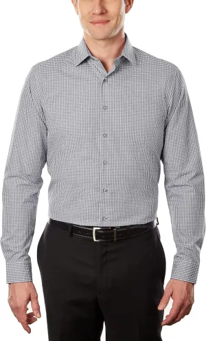 Kenneth Cole Men's Dress Shirt Slim Fit Checks and Stripes (Patterned)