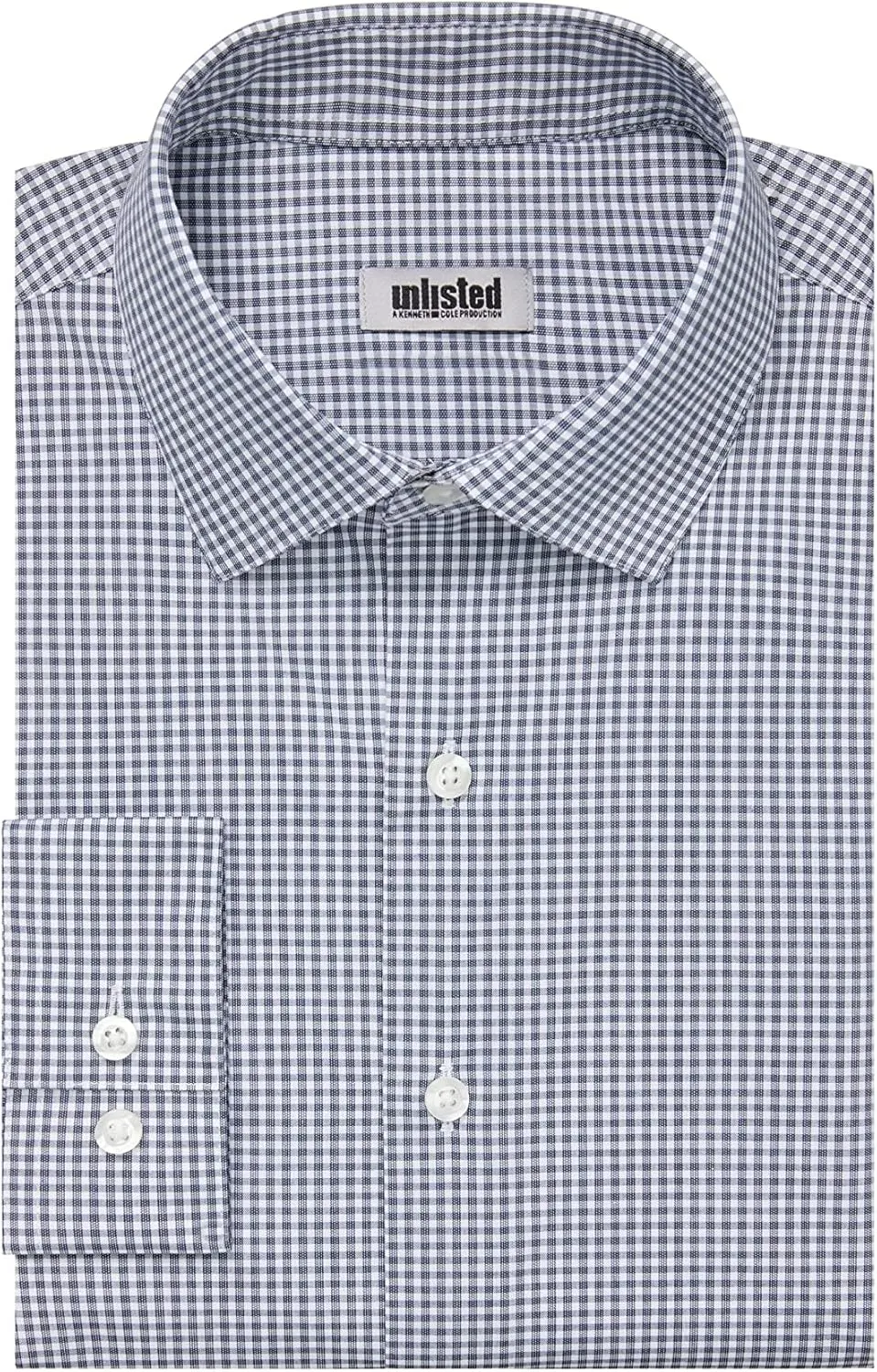 Kenneth Cole Men's Slim Fit Checks and Stripes (Patterned) Dress Shirt - Amazon Exclusive