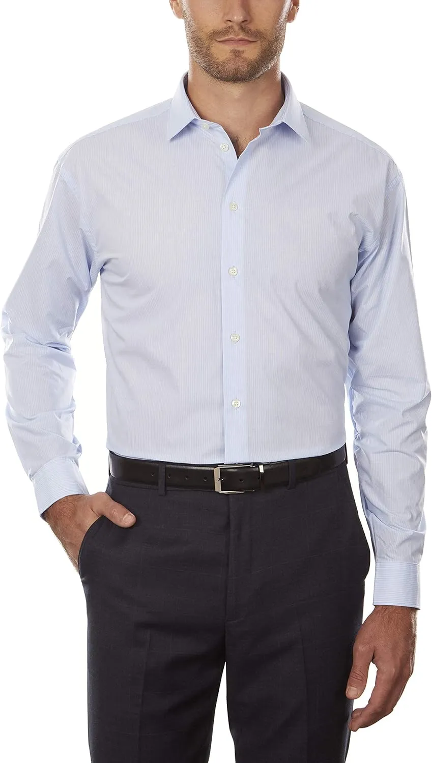 Kenneth Cole Unlisted Men's Dress Shirt Regular Fit Checks and Stripes (Patterned)