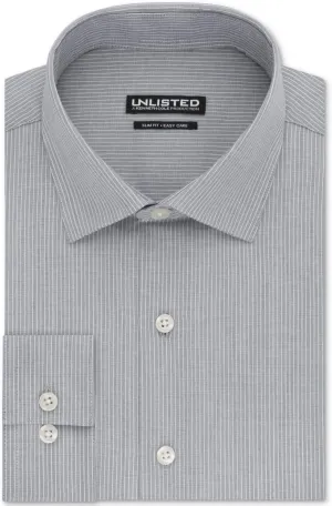 Kenneth Cole Unlisted Men's Dress Shirt Slim Fit Checks and Stripes (Patterned)