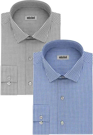 Kenneth Cole Unlisted Men's Dress Shirt Slim Fit Checks and Stripes (Patterned)