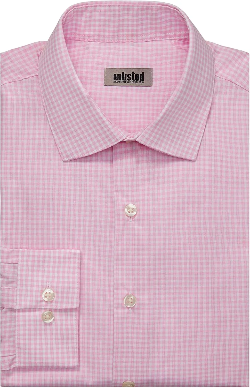 Kenneth Cole Unlisted Men's Dress Shirt Slim Fit Checks and Stripes (Patterned)