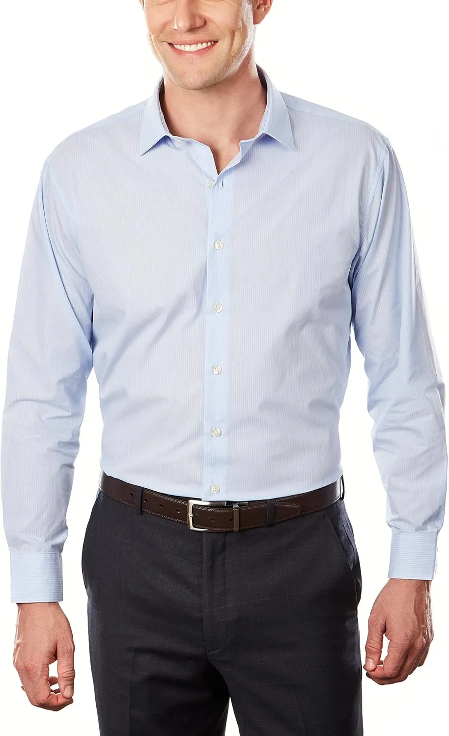 Kenneth Cole Unlisted Men's Dress Shirt Slim Fit Checks and Stripes (Patterned)