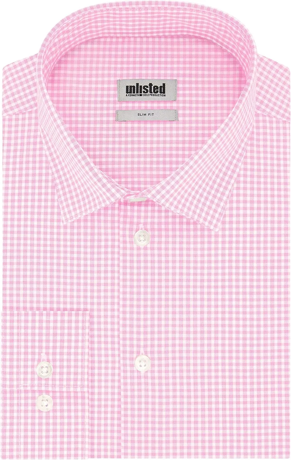Kenneth Cole Unlisted Men's Dress Shirt Slim Fit Checks and Stripes (Patterned)