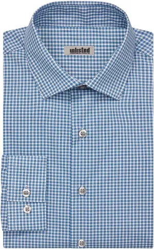 Kenneth Cole Unlisted Men's Dress Shirt Slim Fit Checks and Stripes (Patterned)