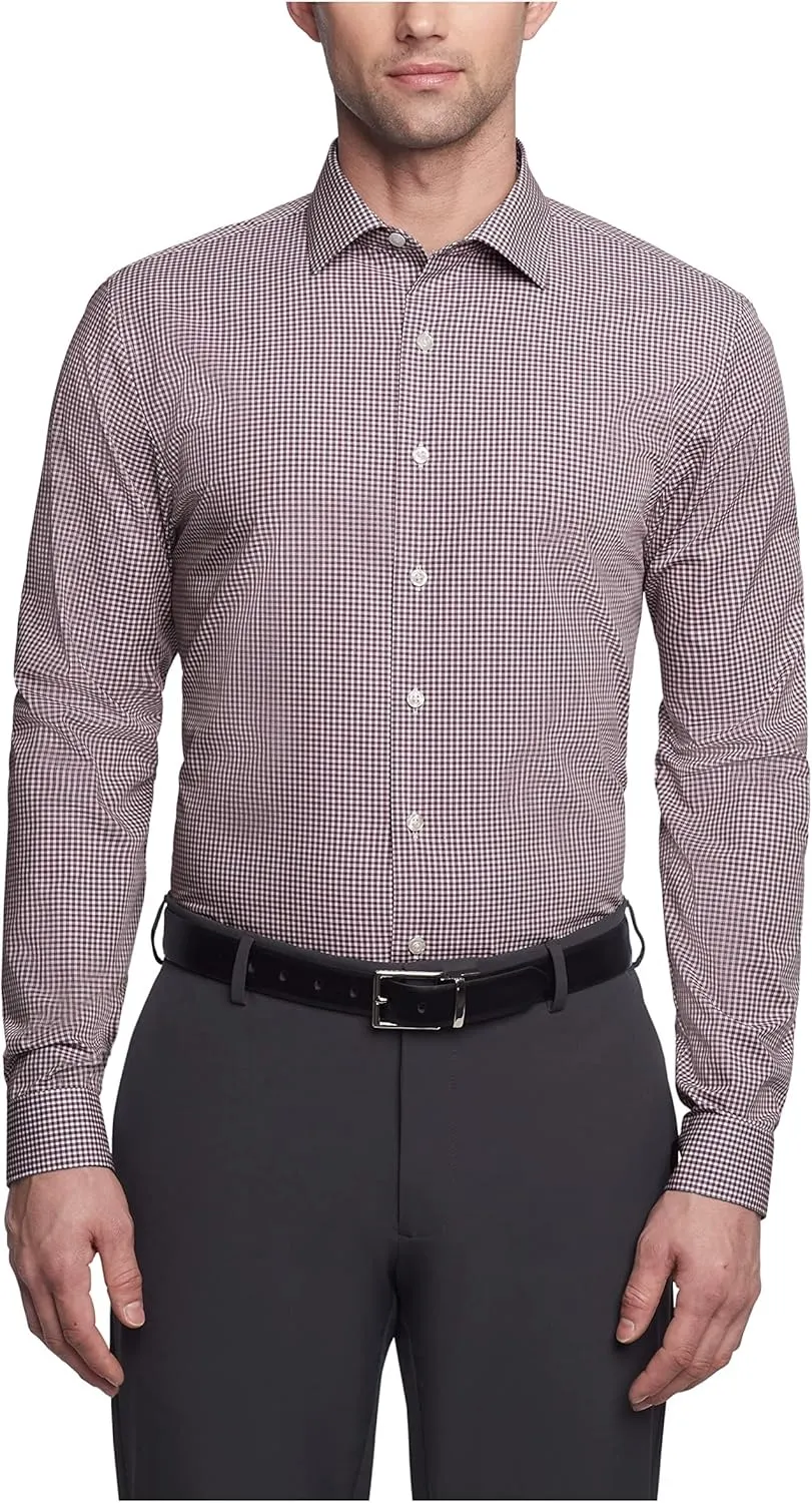 Kenneth Cole Unlisted Men's Slim Fit Checks and Stripes (Patterned) Dress Shirt - Amazon Exclusive