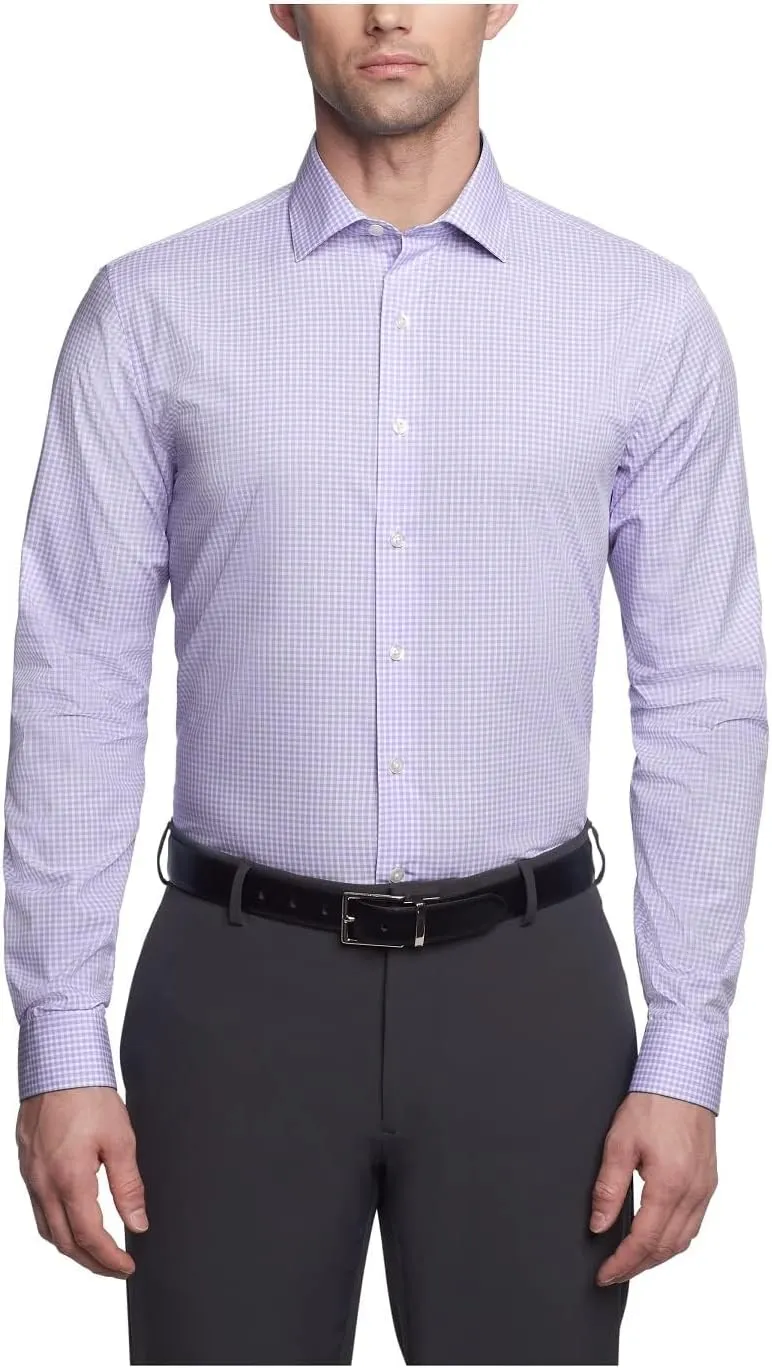 Kenneth Cole Unlisted Men's Slim Fit Checks and Stripes (Patterned) Dress Shirt - Amazon Exclusive