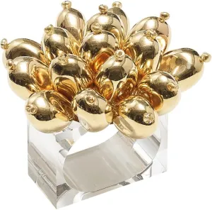 Kim Seybert Jubilee Napkin Ring in Gold, Set of 4