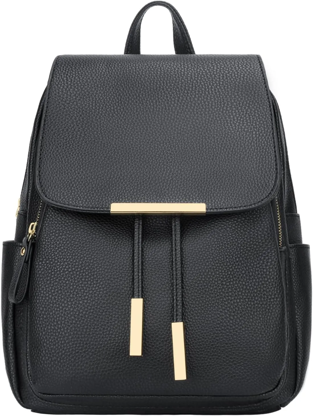 KKXIU Trendy Leather Backpack Purse for Women and Ladies Shoulder Travel Daypacks Bags (A-Black)
