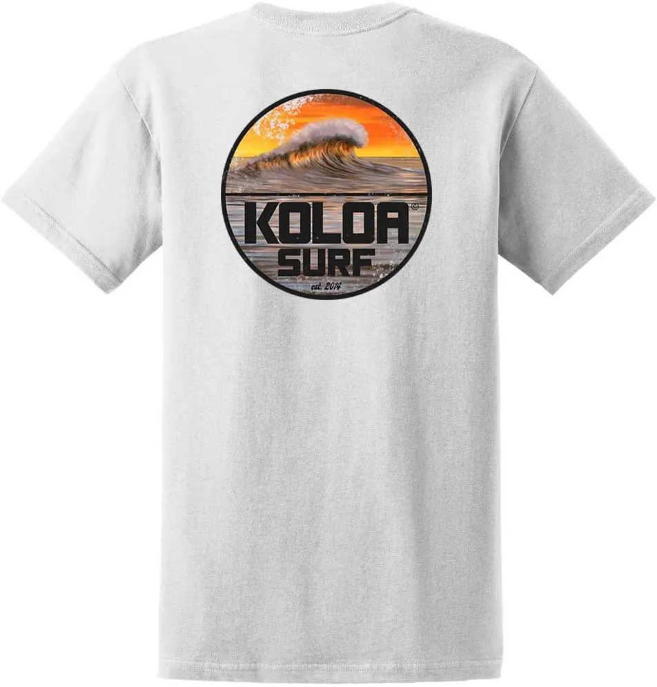 Koloa Mens Vintage Surfer Logo Heavy Cotton Tee in Regular, Big and Tall