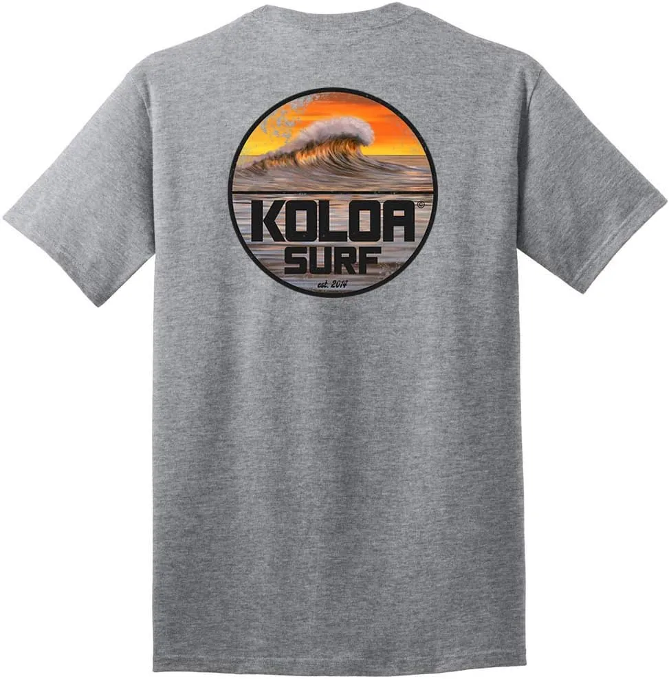 Koloa Mens Vintage Surfer Logo Heavy Cotton Tee in Regular, Big and Tall