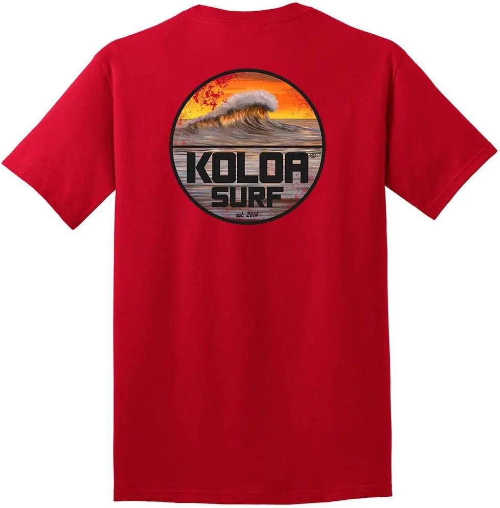 Koloa Mens Vintage Surfer Logo Heavy Cotton Tee in Regular, Big and Tall