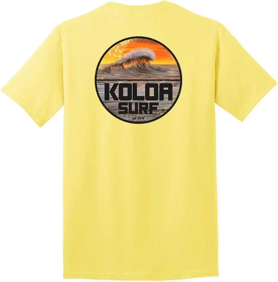 Koloa Mens Vintage Surfer Logo Heavy Cotton Tee in Regular, Big and Tall