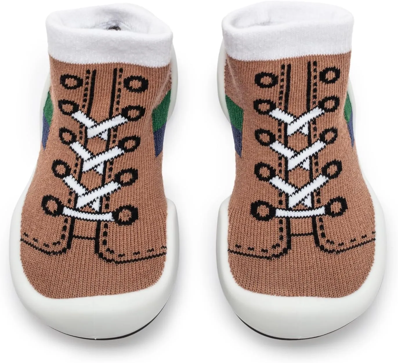Komuello Baby and Toddler Shoes, Pull Up First Walker, Non Slip Bottom, Soft Cotton, Premium Sock Shoes - Walker