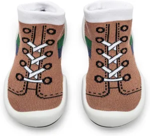Komuello Baby and Toddler Shoes, Pull Up First Walker, Non Slip Bottom, Soft Cotton, Premium Sock Shoes - Walker