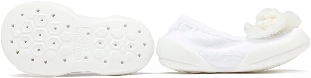 Komuello Toddler Girl Shoes, Premium Materials, Breathable, Washable, Non-Slip, Stay-On, Cotton Socks with Air Pocket Cushion for Indoor and Outdoor - BPA Free Toddler Shoes for Girls
