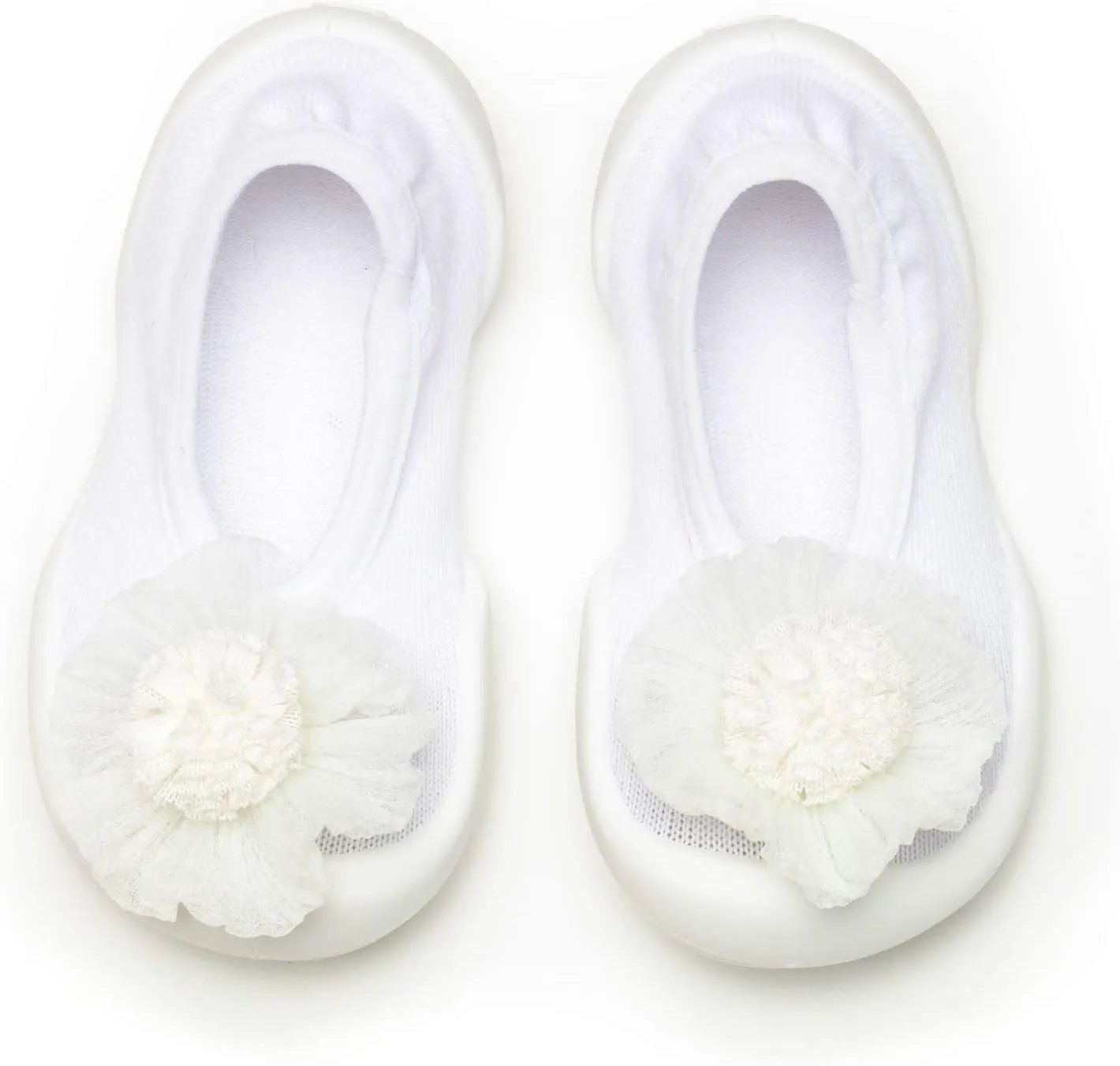 Komuello Toddler Girl Shoes, Premium Materials, Breathable, Washable, Non-Slip, Stay-On, Cotton Socks with Air Pocket Cushion for Indoor and Outdoor - BPA Free Toddler Shoes for Girls