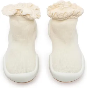 Komuello Toddler Girl Shoes, Premium Materials, Breathable, Washable, Non-Slip, Stay-On, Cotton Socks with Air Pocket Cushion for Indoor and Outdoor - BPA Free Toddler Shoes for Girls