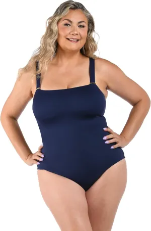 La Blanca Women's Over The Shoulder One Piece Swimsuit