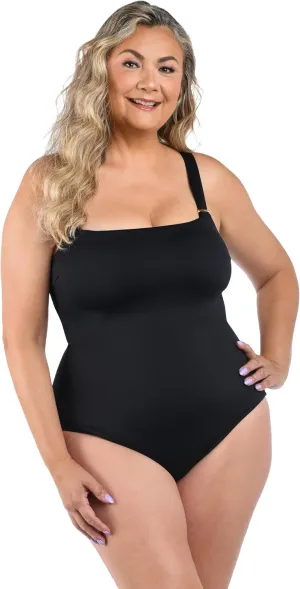 La Blanca Women's Over The Shoulder One Piece Swimsuit