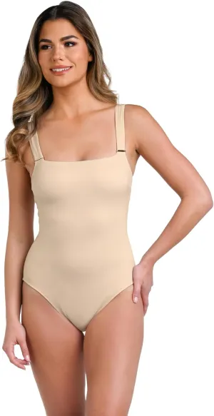 La Blanca Women's Over The Shoulder One Piece Swimsuit